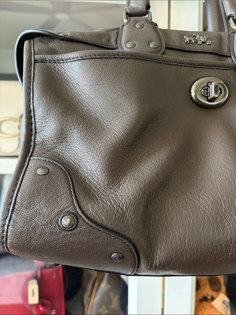 Coach Rhyder Satchel 32 Leather Top Handle or Crossbody Bag - Picture 4 of 15